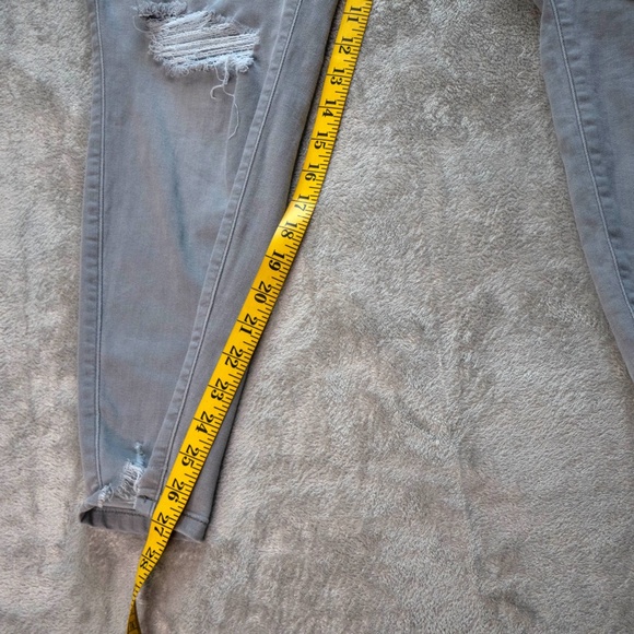 Torrid Bombshell Skinny Womens 22R Grey Super Soft High-Rise Destructed Jeans - Picture 9 of 12